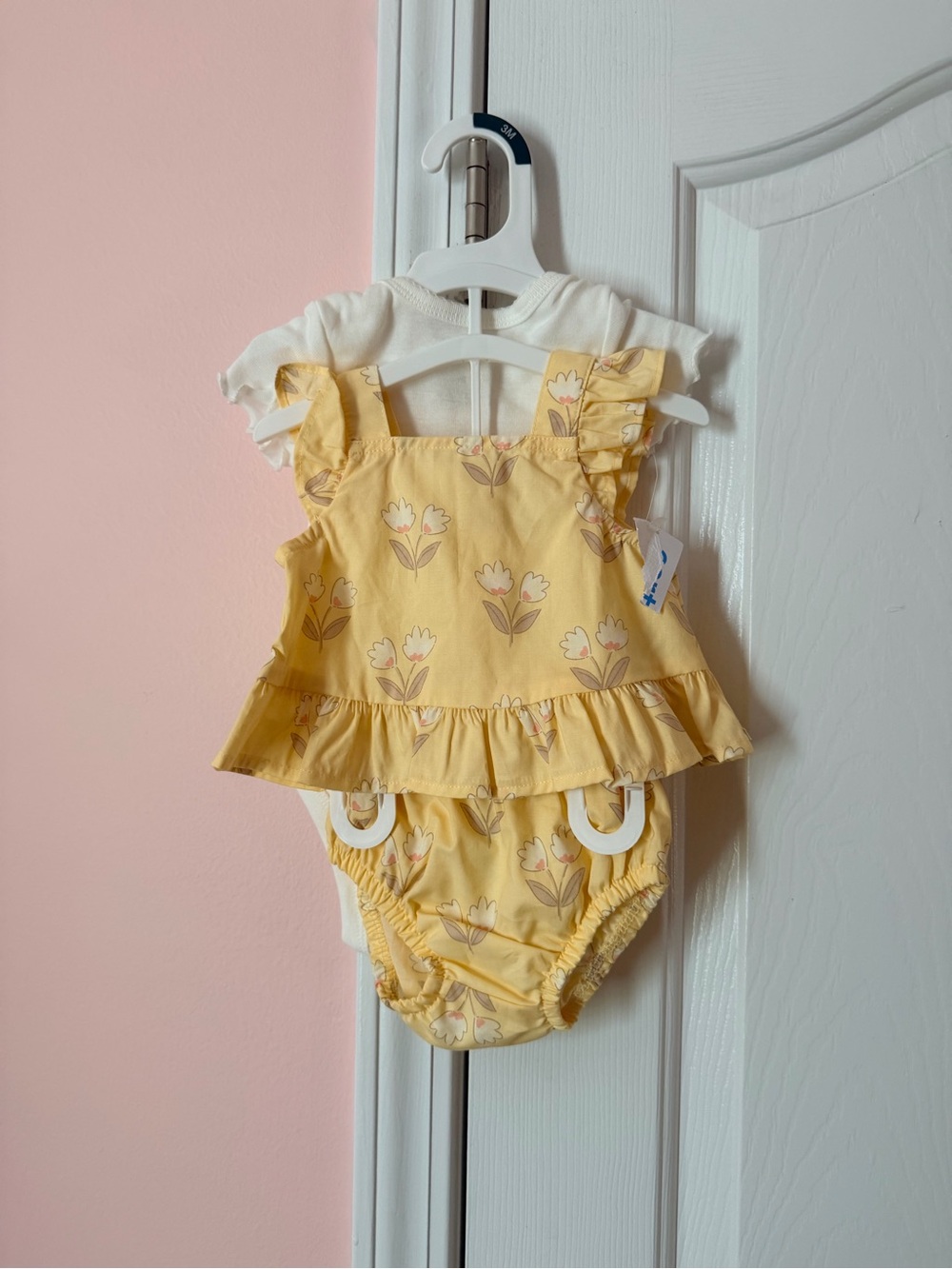 Carter's Just One You Baby Girl 3M Yellow Floral Top Bloomers Bodysuit Set NWT